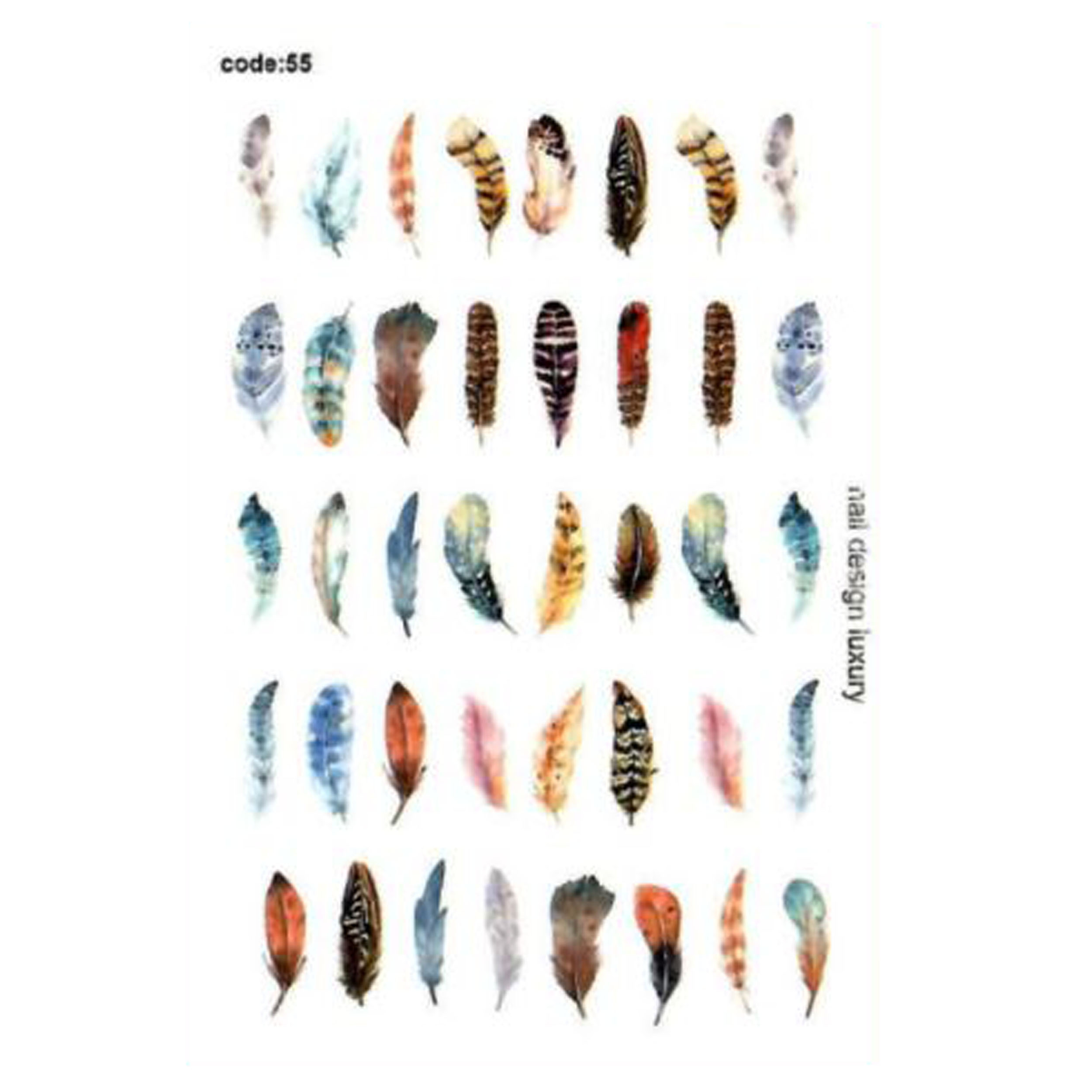 برچسب لنز ناخن کد 55