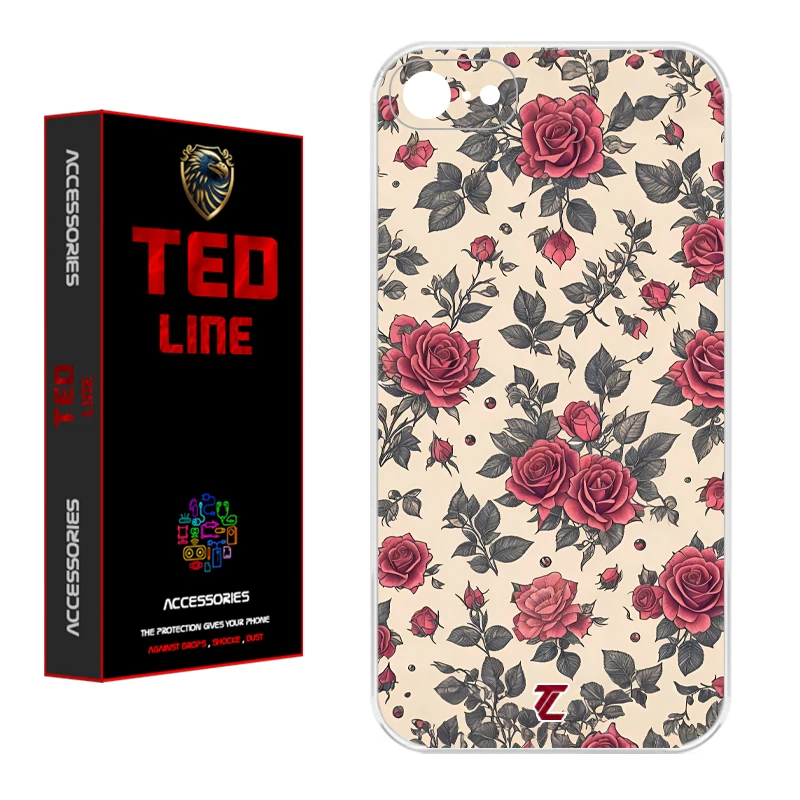 کاور تدلاین طرح گل رز کد 1223 مناسب برای گوشی موبایل اپل Iphone 7 / 8 / SE 2020