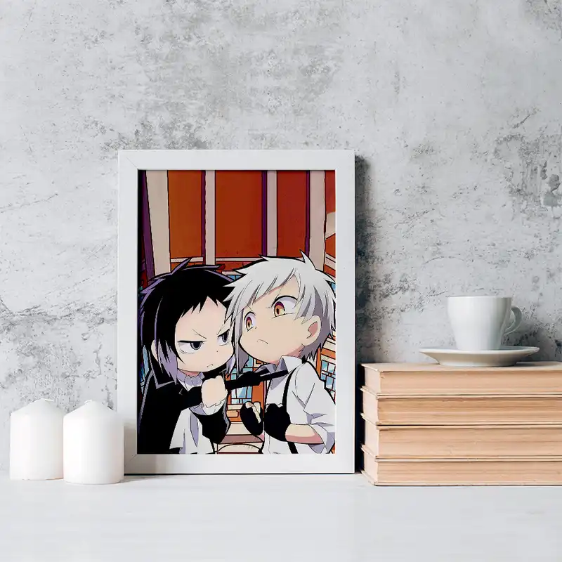 تابلو خندالو مدل آتسوشی و آکوتاگاوا انیمه سگ های ولگرد بانگو کد 15654