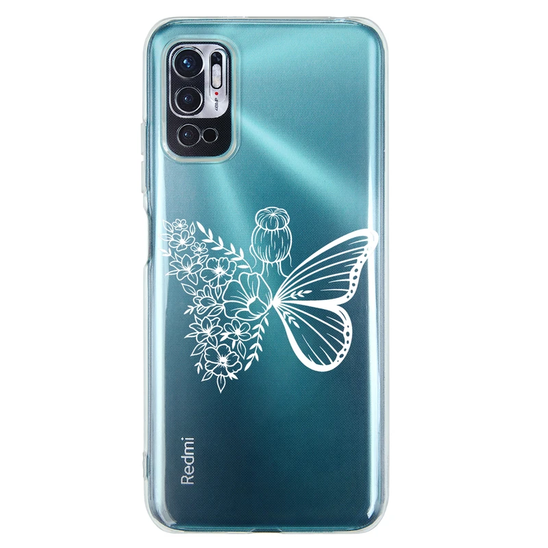 کاور مگافون طرح دختر پروانه ای مدل C53-W مناسب برای گوشی موبایل شیائومی Redmi Note 10 5G