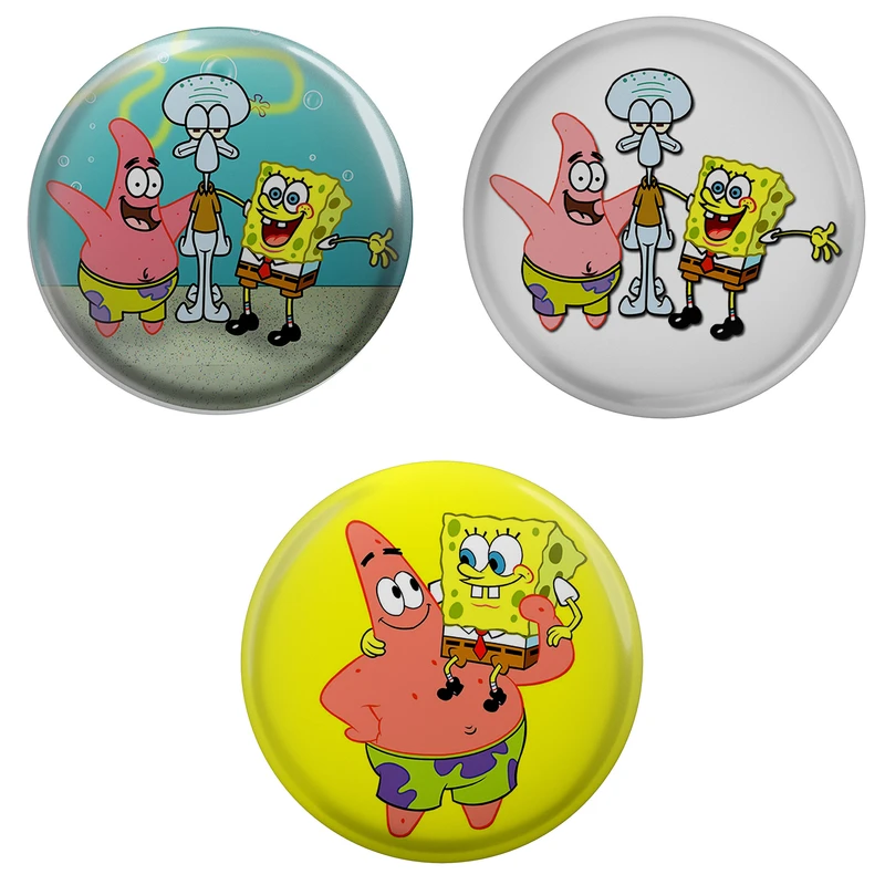 پیکسل مدل S3-3 طرح کارتون باب اسفنجی و پاتریک و اختاپوس مجموعه 3 عددی