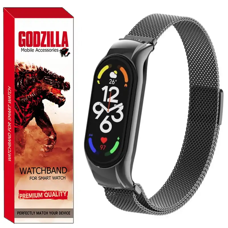 بند گودزیلا مدل Milanese مناسب برای مچ بند هوشمند شیائومی Mi Band 6 / 5