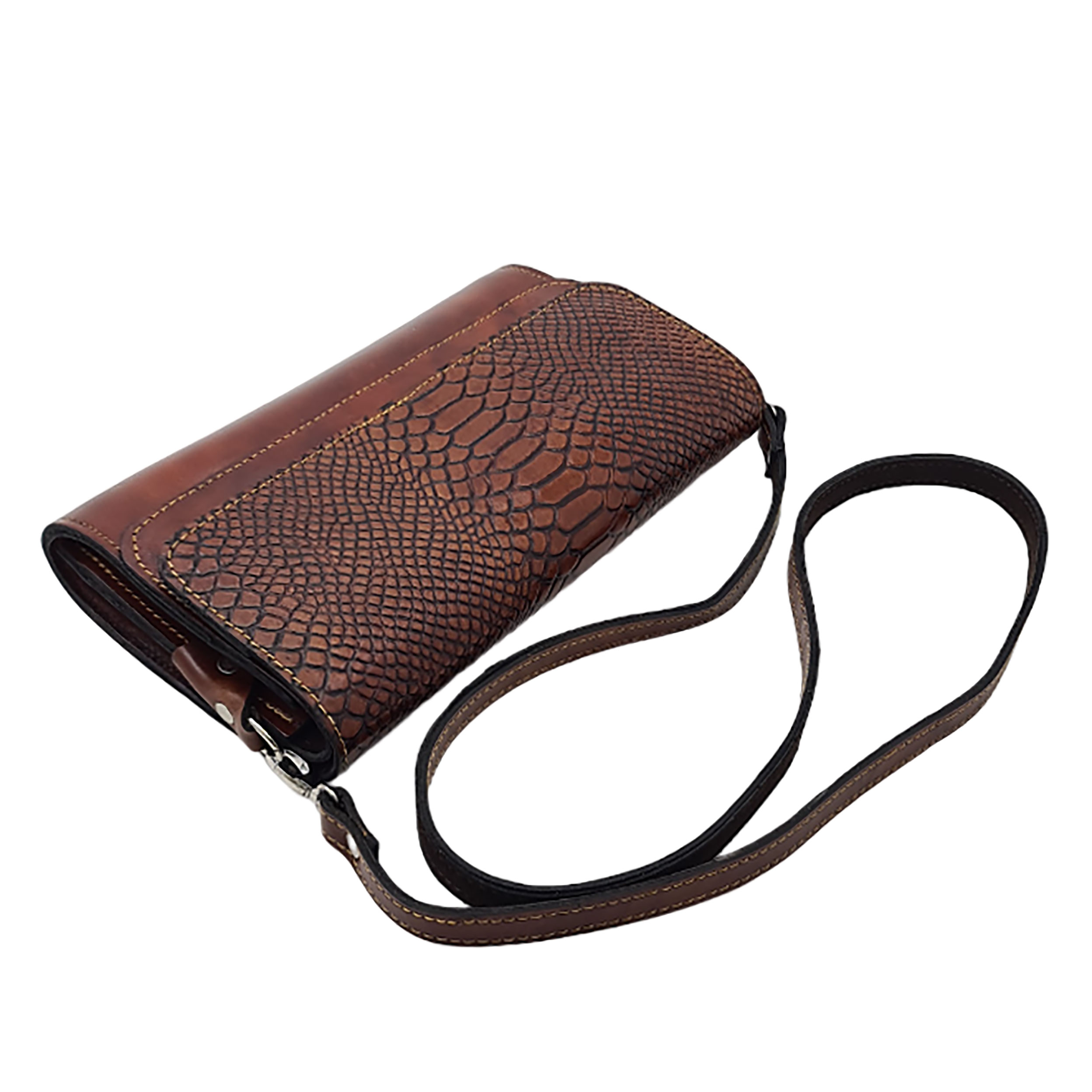 کیف دوشی زنانه مدل کاترین چرم طبیعی گاوی کد S_288