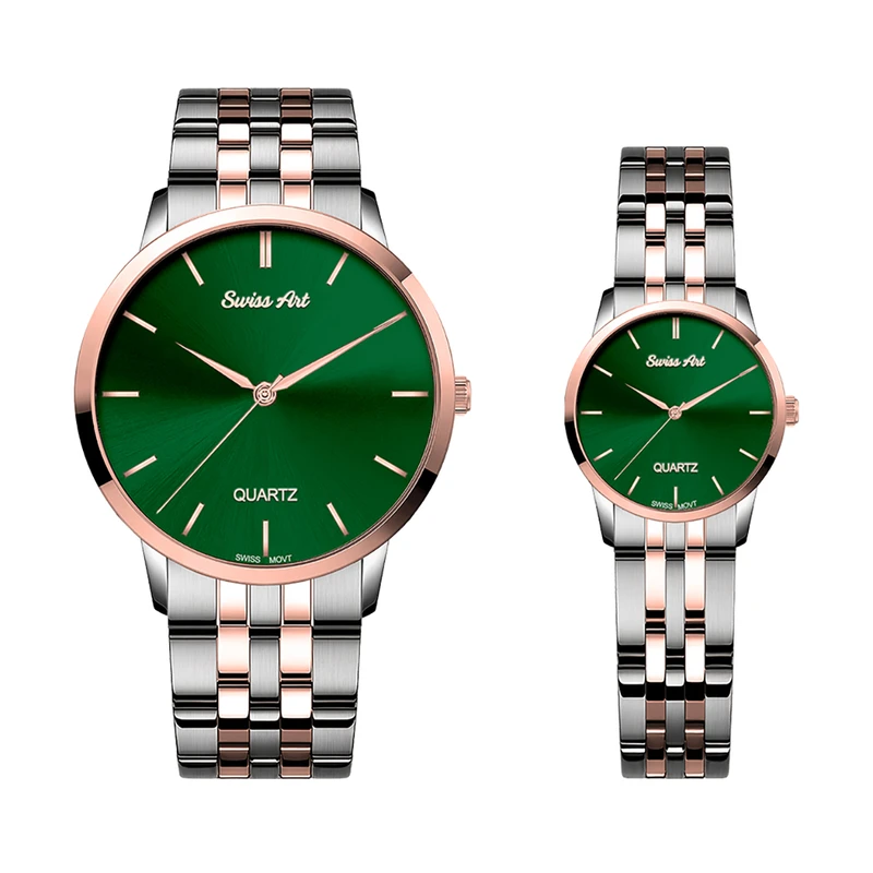 ست ساعت مچی عقربه‌ای کوارتز زنانه و مردانه سوئیس آرت مدل 920164-165SR1607