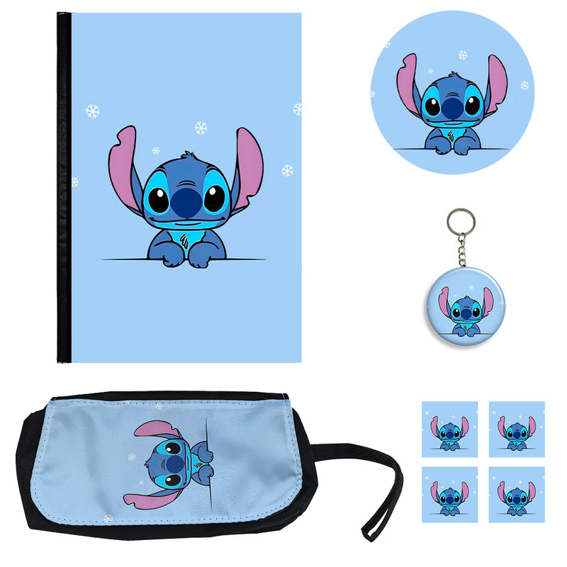 ست لوازم التحریر طرح لیلو و استیچ مدل Lilo & Stitch کد 01 بسته 8 عددي