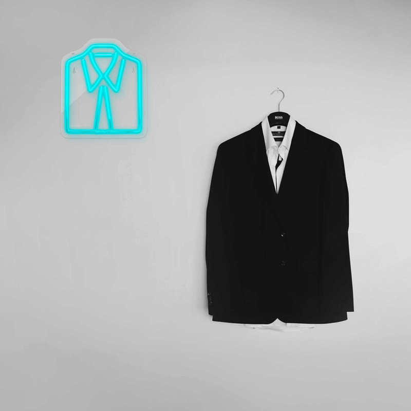 چراغ دیواری نئون دیزاین طرح Men-Clothes_TBL