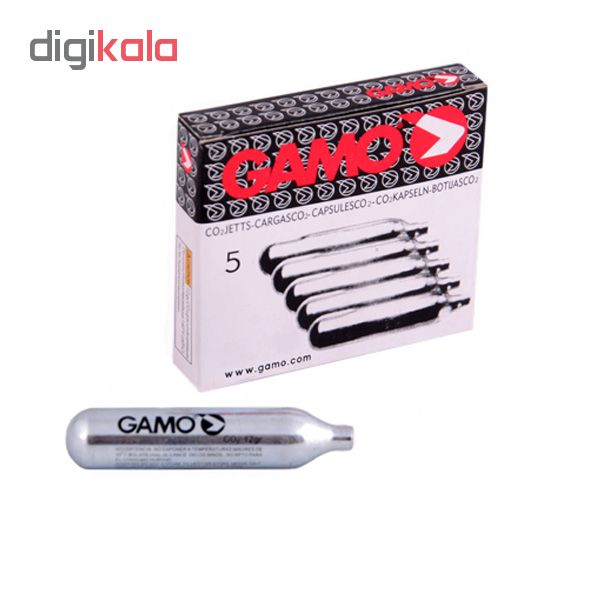 کسپول گاز 12گرمی گامو مدل CO-2 بسته 5 عددی