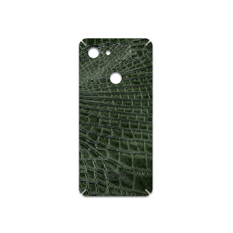 برچسب پوششی ماهوت مدل Green-Crocodile-Leather مناسب برای گوشی موبایل گوگل Pixel 3