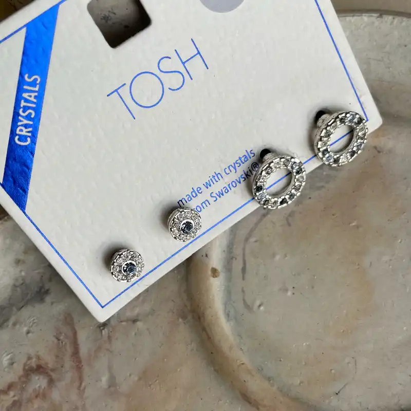 گوشواره زنانه تاش مدل AE1247-016 مجموعه 2 عددی