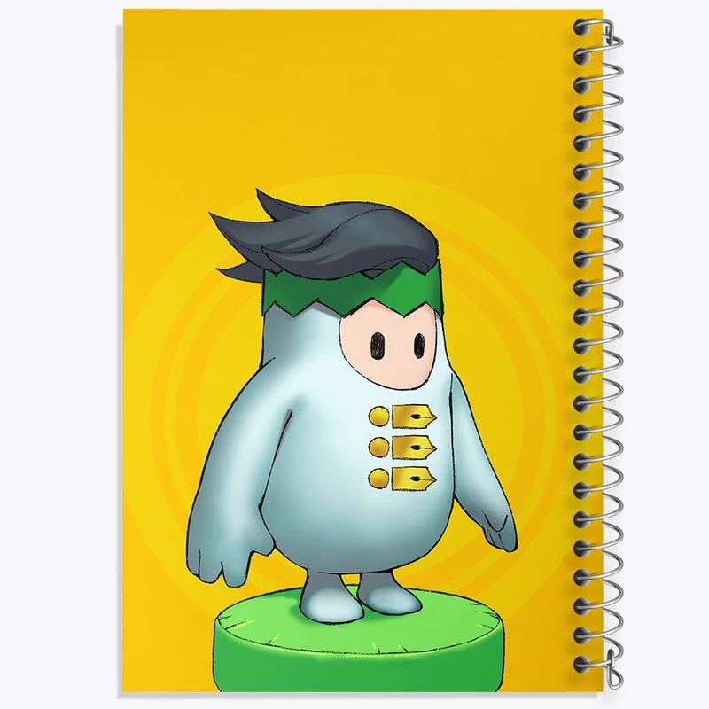 دفتر ژورنال نویسی 50 برگ خندالو مدل نقطه ای طرح بازی فال گایز (Fall Guys) کد 32834