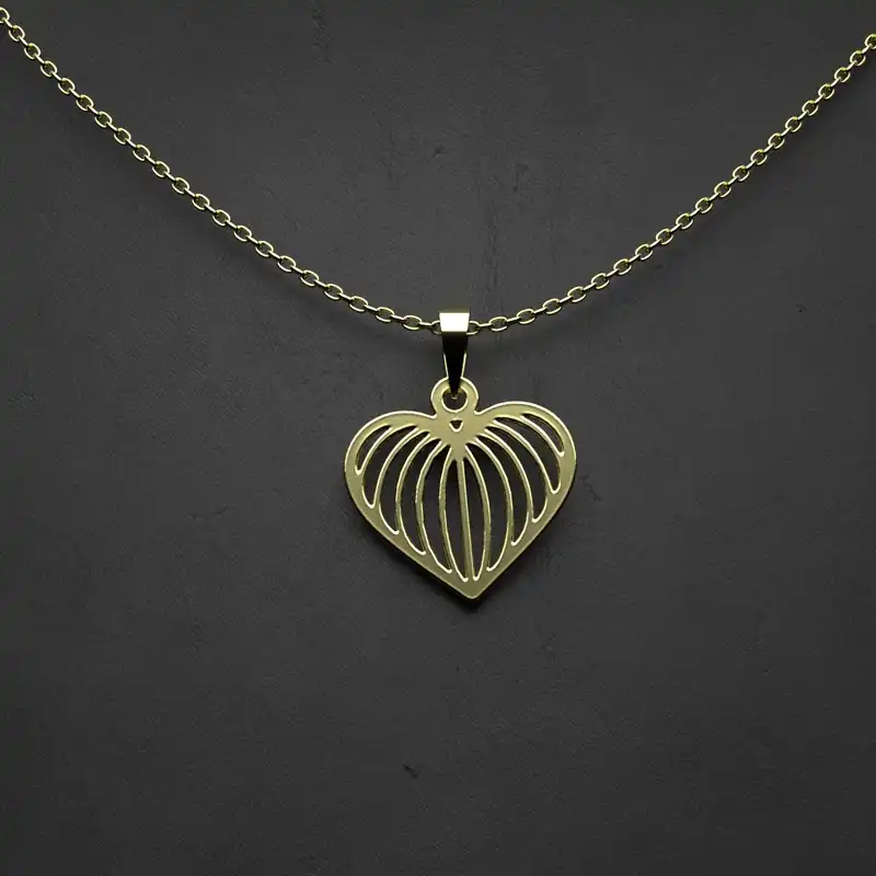 گردنبند طلا 18 عیار زنانه مدوپد مدل قلب کد V1025