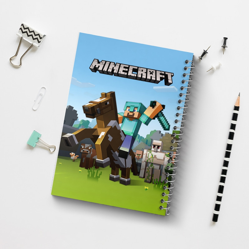 دفتر مشق 50 برگ خندالو طرح ماینکرافت (Minecraft) کد F2422