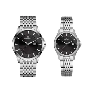 ست ساعت مچی عقربه‌ای کوارتز زنانه و مردانه رومانل مدل RM402001M-F