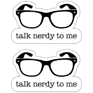 استیکر لپ تاپ مدل Talk Nerdy To Me