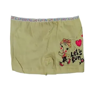 شورت دخترانه طرح قلب رنگ زرد