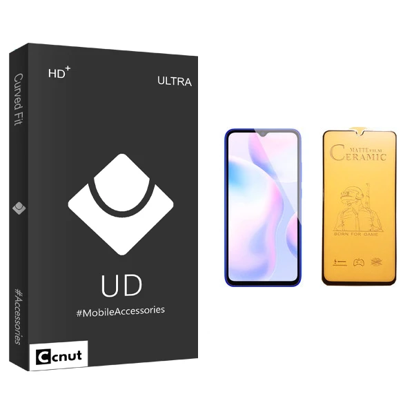 محافظ صفحه نمایش سرامیکی کوکونات مدل UD Black مناسب برای گوشی موبایل شیائومی Redmi 9A
