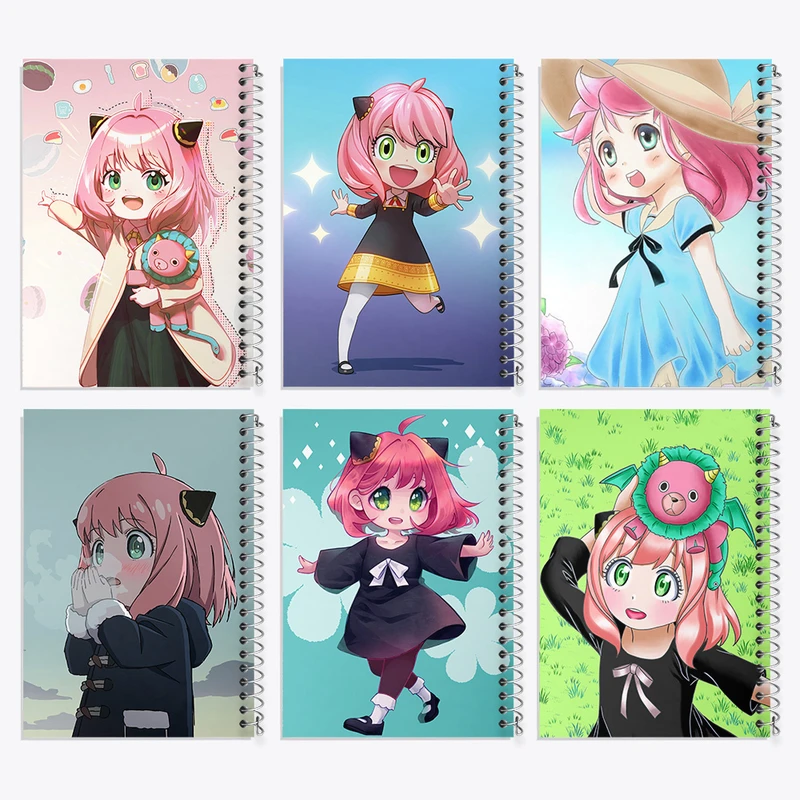 دفتر مشق 50 برگ خندالو طرح آنیا فورجرانیمه اسپای ایکس فمیلی کد 696 مجموعه 6 عددی