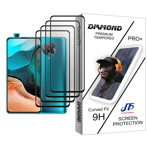 محافظ صفحه نمایش جی اف مدل Diamond Glass MIX004 مناسب برای گوشی موبایل شیائومی Redmi K30 Pro بسته چهار عددی