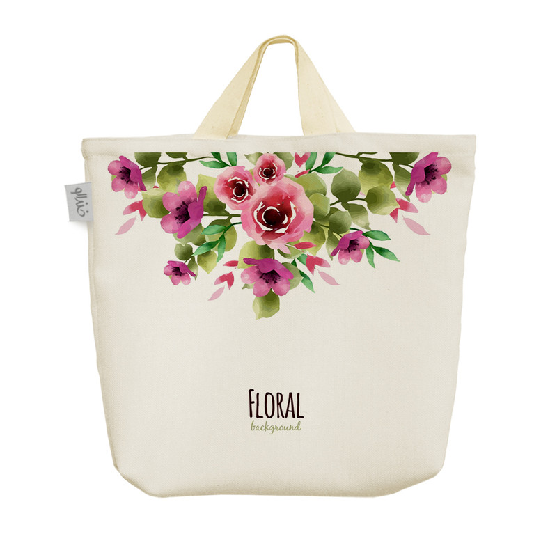 ساک خرید خندالو مدل گل Floral کد H545