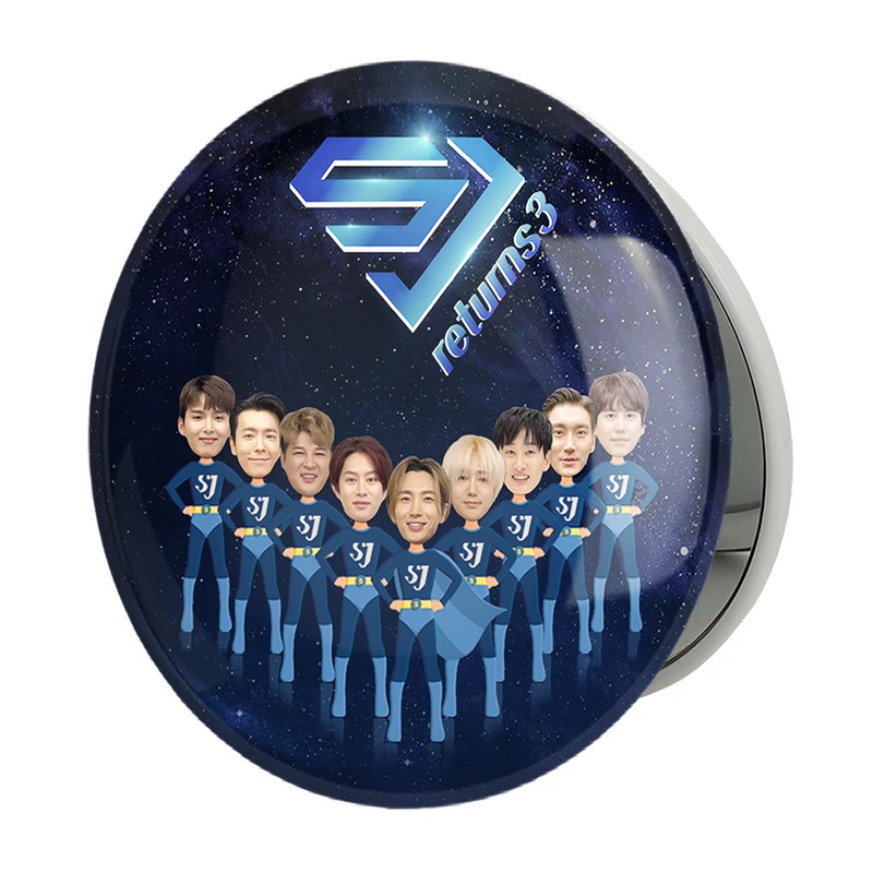 آینه جیبی خندالو طرح گروه سوپر جونیور Super Junior مدل تاشو کد 21493