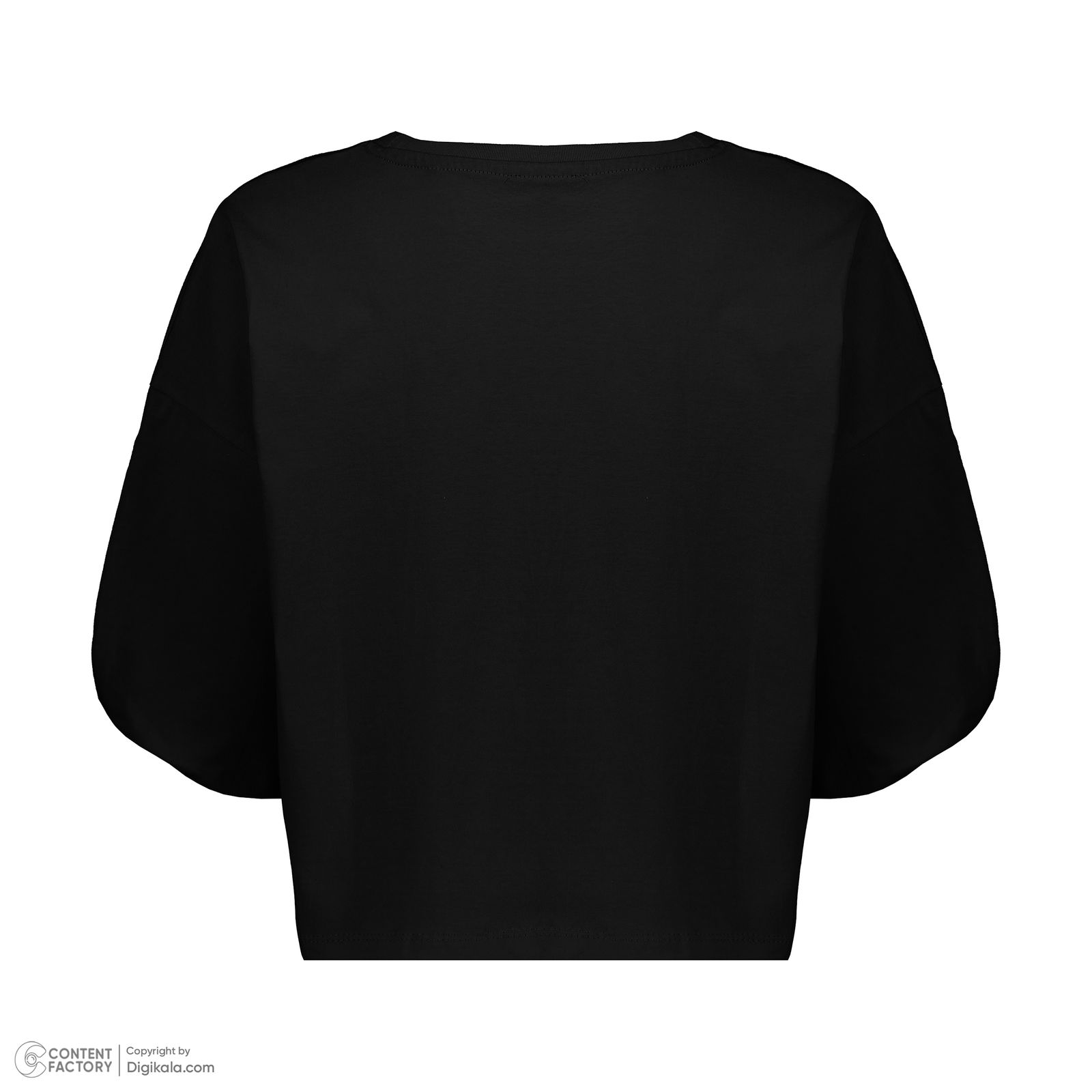 کراپ تی شرت آستین کوتاه زنانه نیزل مدل 0690-002 رنگ مشکی -  - 4