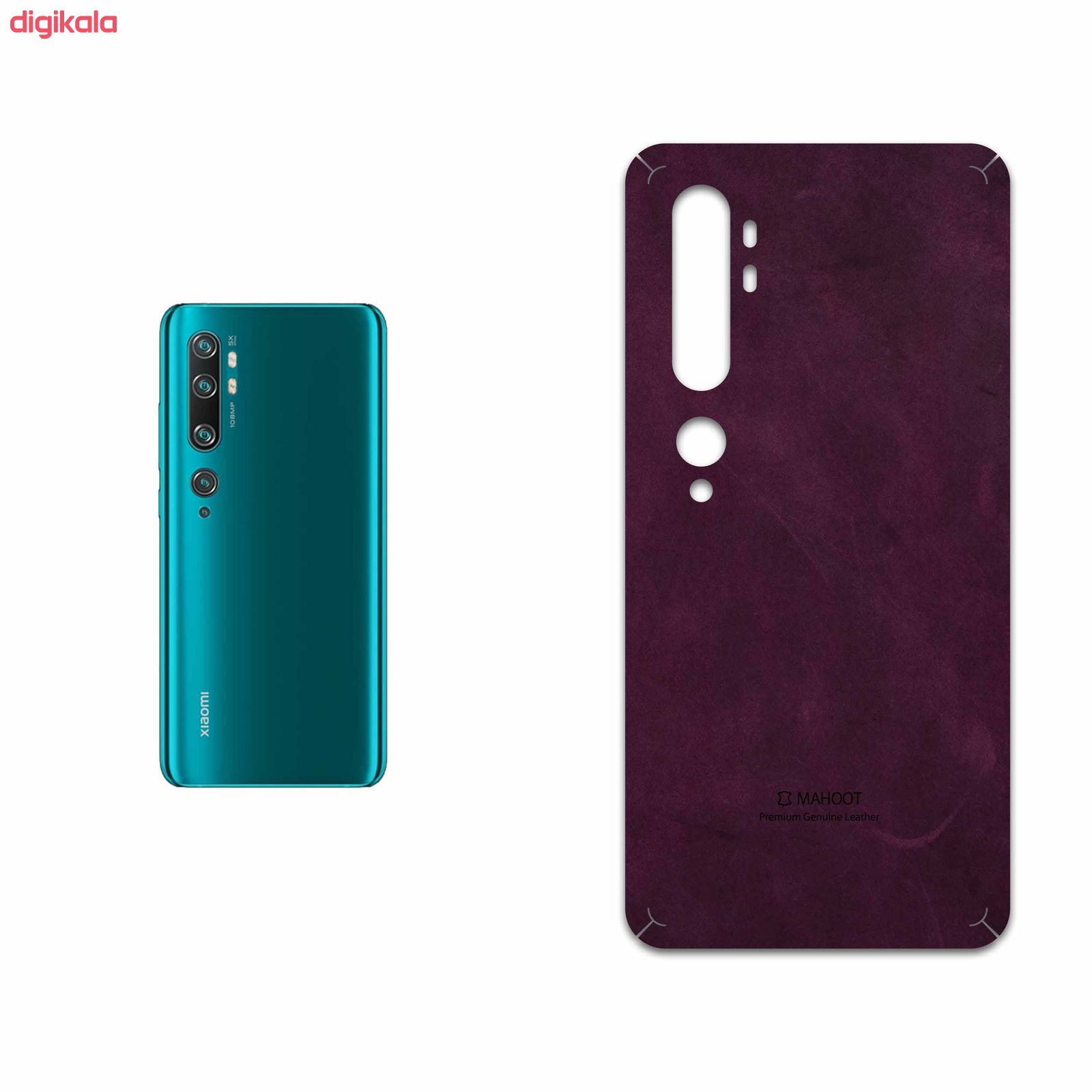 برچسب پوششی ماهوت مدل Red Violet Buffalo Leather مناسب برای گوشی موبایل شیائومی Mi Note 10 Pro main 1 1