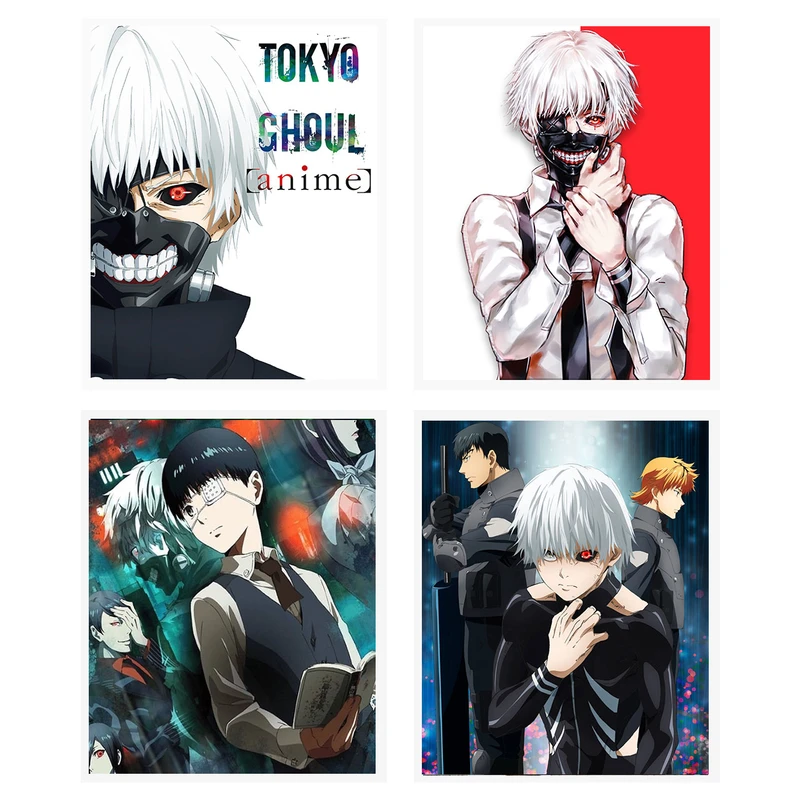  آویز تزیینی طرح انیمه مدل Tokyo Ghoul2 مجموعه 4 عددی