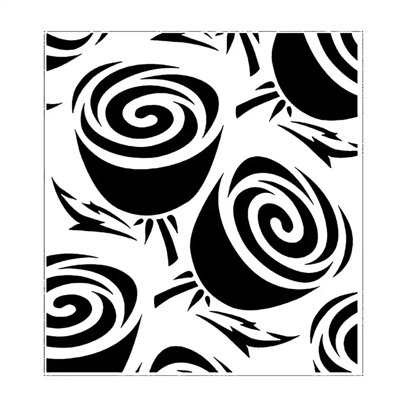 شابلون باتیس آرت طرح گل کد 50-526