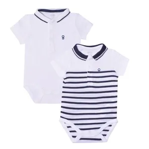 بادی آستین کوتاه نوزادی او بیبی مدل 2050 بسته 2 عددی