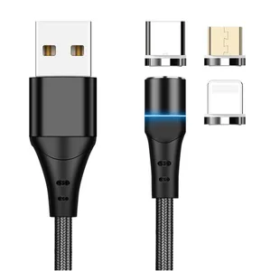  کابل تبدیل مغناطیسی USB به MicroUSB / USB-C / لایتنینگ مدل M12 طول 1 متر 