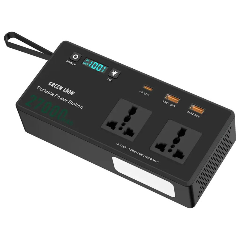 پاور استیشن گرین لاین مدل GNVTMTE27PBBK ظرفیت 27000 میلی آمپر ساعت