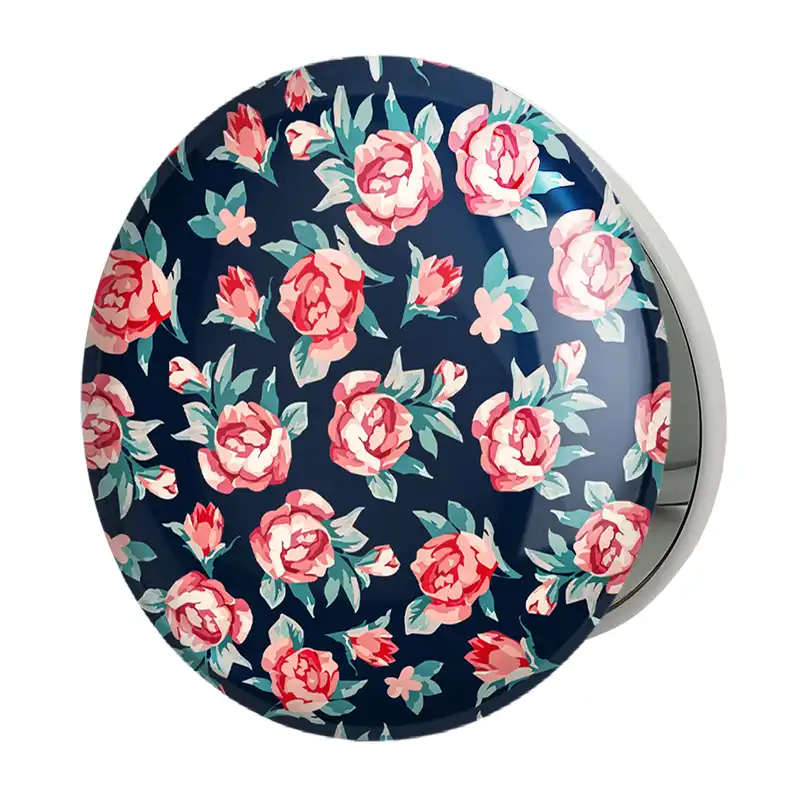 آینه جیبی خندالو طرح گل گلی مدل تاشو کد 2248