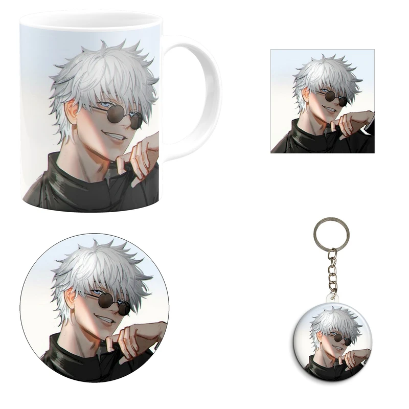 ست هدیه ماگ مدل انیمه جوجوتسو طرح jujutsu kaisen کد A4