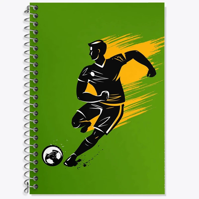 دفتر زبان 50 برگ خندالو مدل دو خط طرح فوتبال Football کد 25942