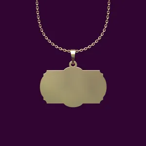 گردنبند طلا 18 عیار زنانه مدوپد مدل شکل هندسی کد P2-1-1256