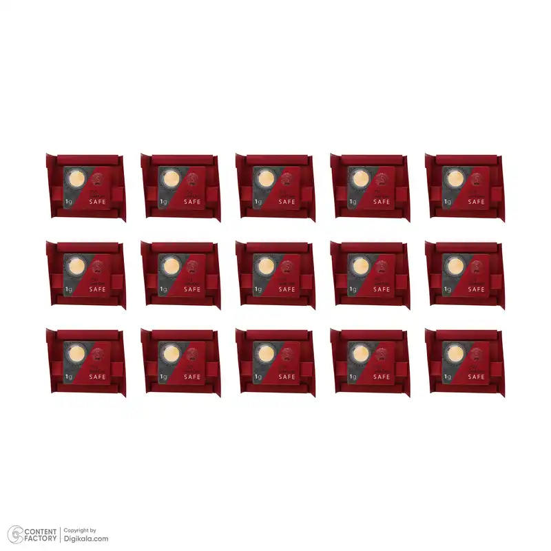 شمش طلای 18 عیار طلای سیف مدل H15 بسته 15 عددی