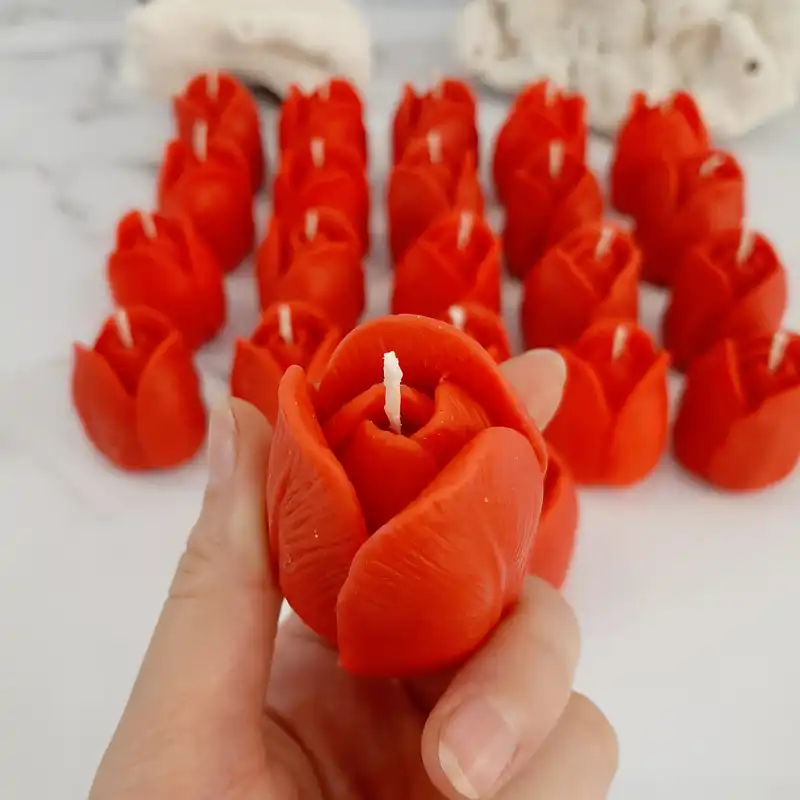 قالب شمع مدل گل غنچه رز