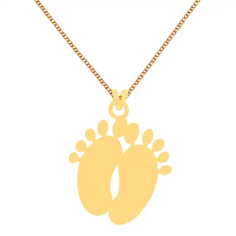 گردنبند طلا 18 عیار زنانه الن نار مدل رد پا کد ELN7972