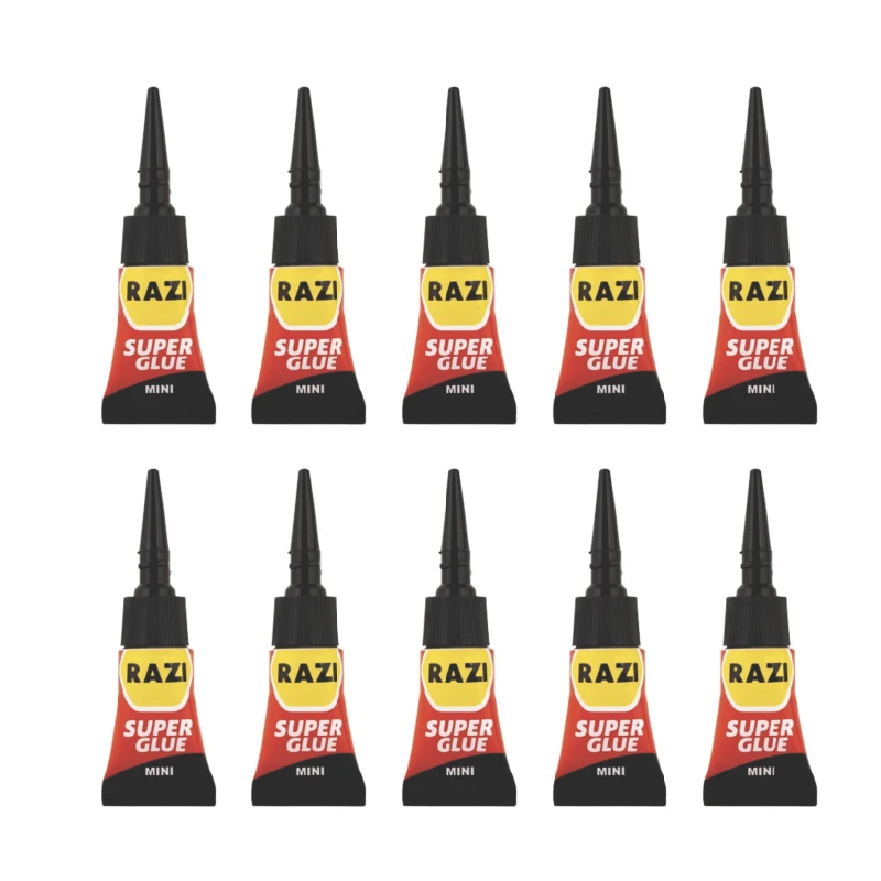 چسب قطره ای رازی مدل superglue حجم 1 میلی لیتر بسته 10عددی