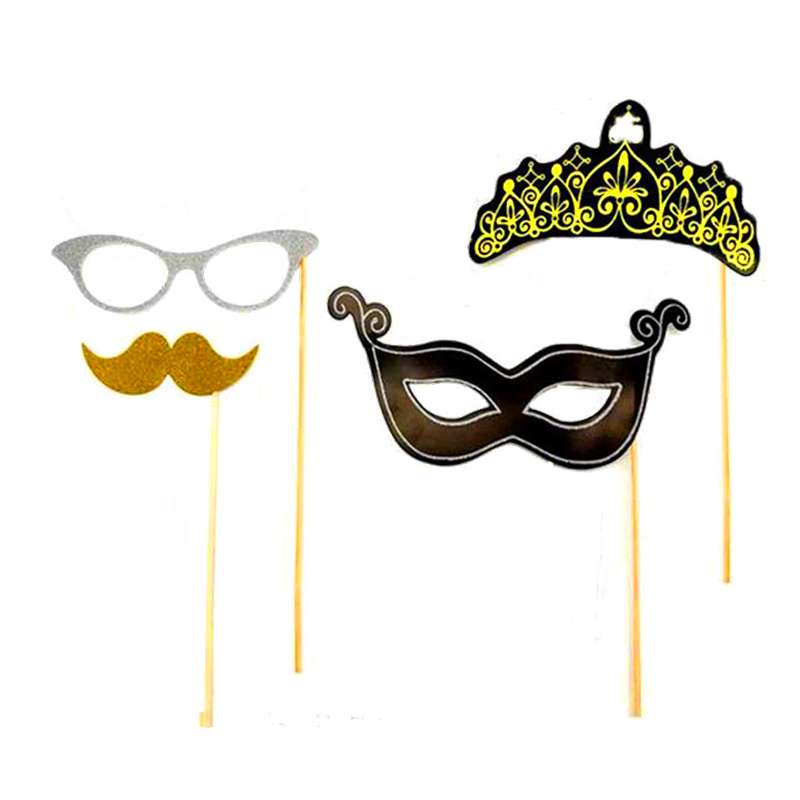 ابزار مهمانی مدل تاج عینک سیبیل مجموعه 4 عددی