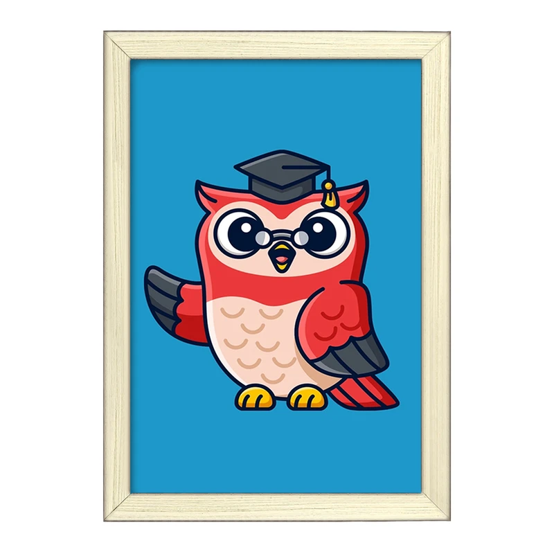 تابلو خندالو طرح حیوانات بامزه جغد کد 28367