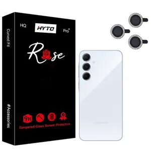 محافظ لنز دوربین هیتو مدل Rose Jewel guard مناسب برای گوشی موبایل سامسونگ galaxy A55 5G