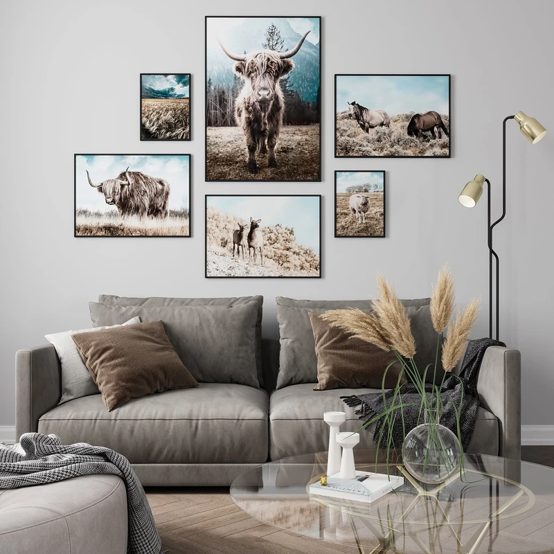 تابلو مدل حیات وحش طرح دشت آزادی مجموعه شش عددی