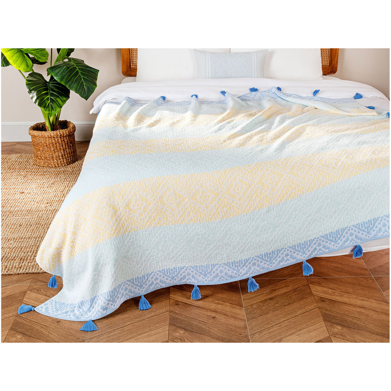 شال تخت مادام کوکو مدل Finnois سایز 150x200 سانتی متر