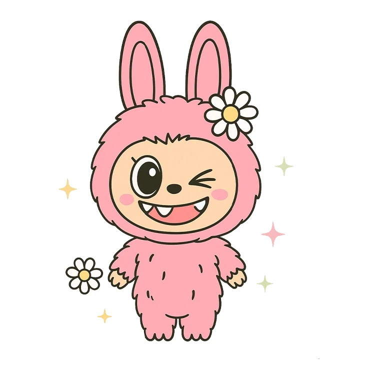 استیکر پارچه و لباس پاد آفرین مدل عروسک لبوبو کد S2121