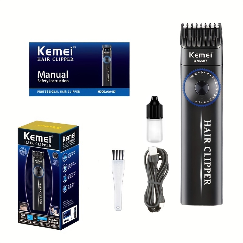 ماشین اصلاح موی سر و صورت شارژی کیمی مدل KM-687 ماشین اصلاح موی سر و صورت شارژی کیمی مدل KM-687