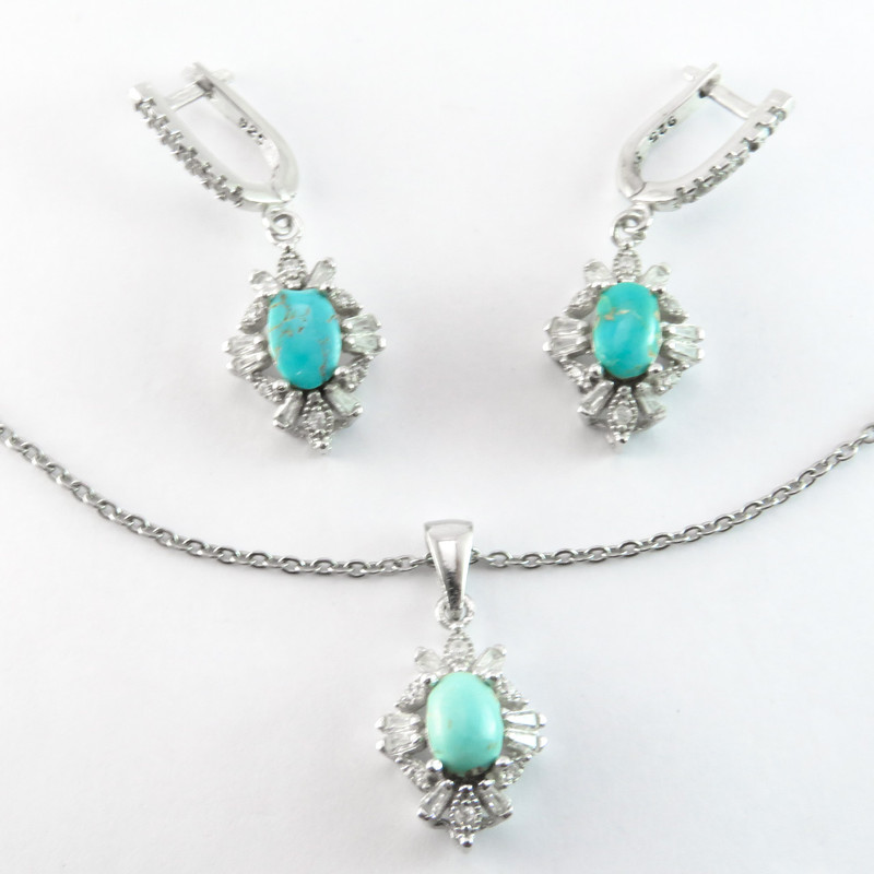 نیم ست نقره زنانه کد AV037-1