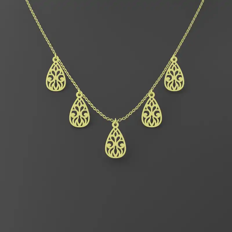 گردنبند طلا 18 عیار زنانه مدوپد مدل هندسی کد RNA15164