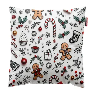 کوسن پاد آفرین طرح کریسمس کد 2706 سایز 30*30 سانتی متر