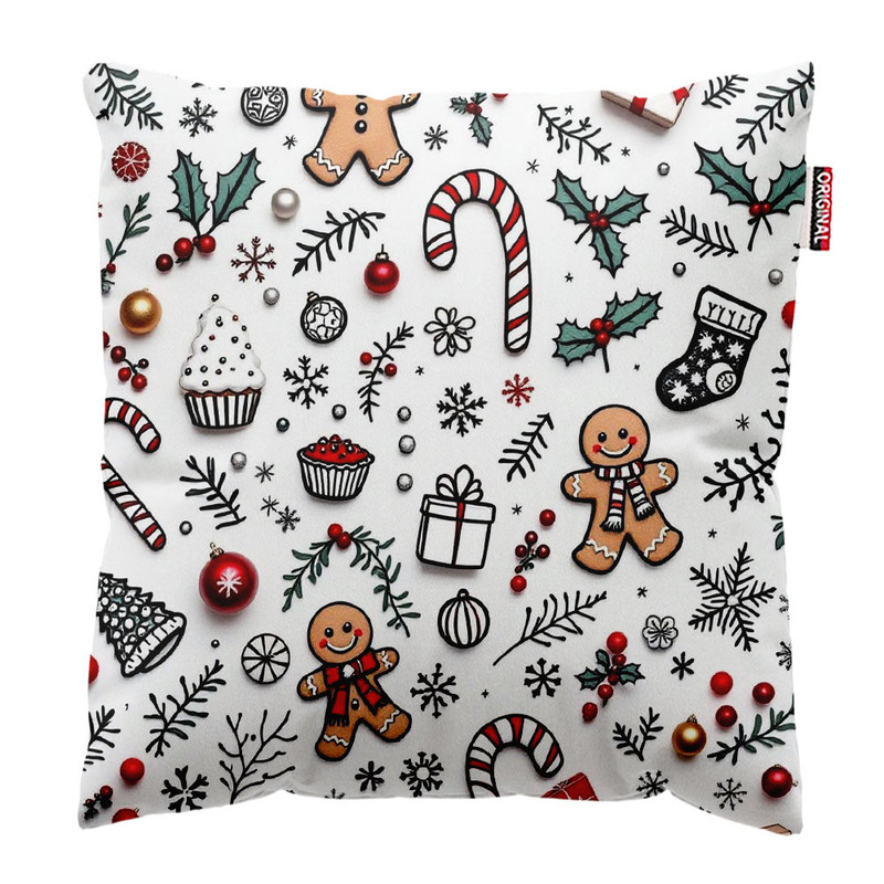 کوسن پاد آفرین طرح کریسمس کد 2706 سایز 30*30 سانتی متر